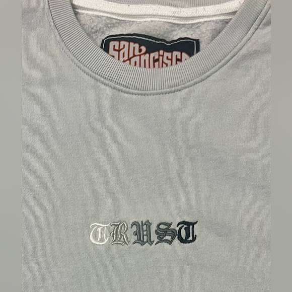 San Francisco Work Shirts‎ Sweatshirt XL Crewneck Embroidered TRUST Influencer - Picture 3 of 8